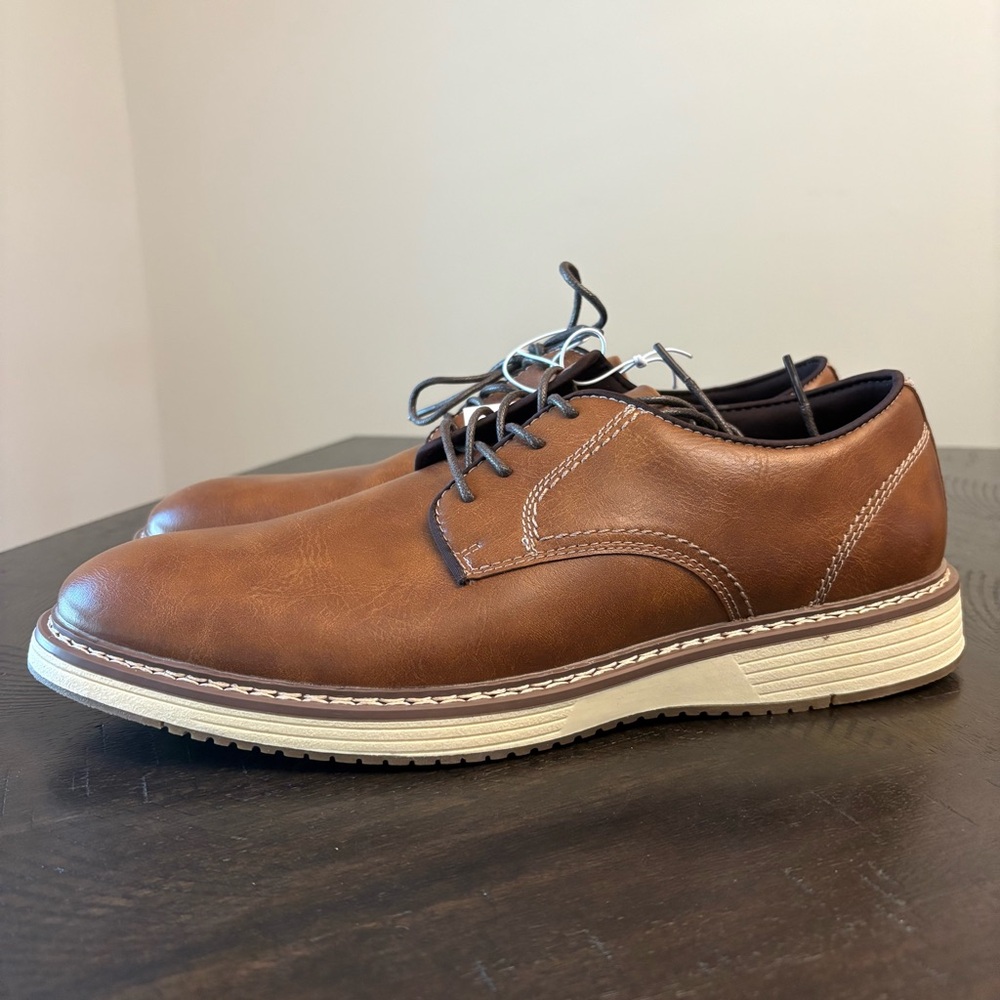 Steve Madden Brown Casual Oxford Shoes Men’s Size 10 Cognac P-Jansen